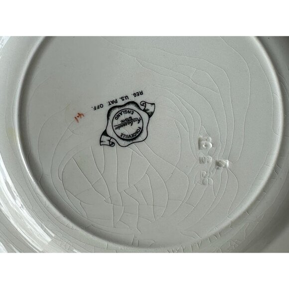 Fondeville Ambassador Ware Orchard Fruit  Plates Yellow Gold Trim England Two 9" - Picture 13 of 16